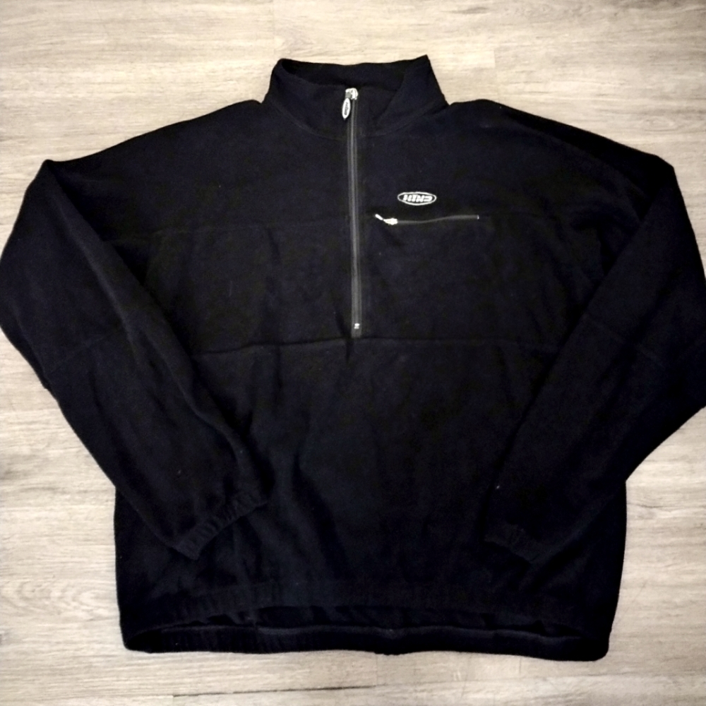 Hind zippered pullover sz Large w/ zippered breast pocket - black